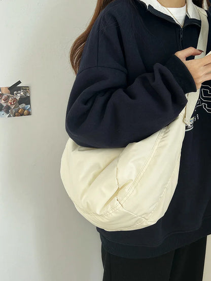 Fashion Women's Large Capacity Crossbody Shoulder Bag – Casual, Simple & Versatile Down Cotton Design