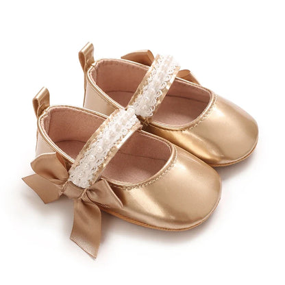 Infant Princess Pre-Walker Shoes - Bowknot Soft Sole Sandals for Baby Girls 0–1 Year