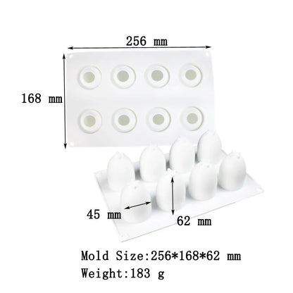 French Dessert 3D Lemon Silicone Mold – Cake, Brownie & Mousse Decorating Pastry Baking Tool