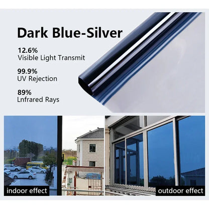 One Way Privacy Window Film - Anti UV Reflective Static Cling Glass Tint Vinyl