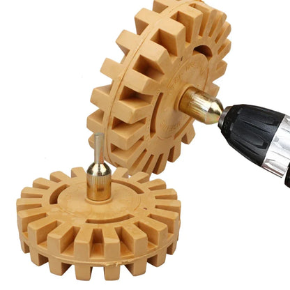 Car Pneumatic Rubber Eraser Wheel Pad - Decal & Sticker Remover - Paint Cleaner & Polish Auxiliary Tool
