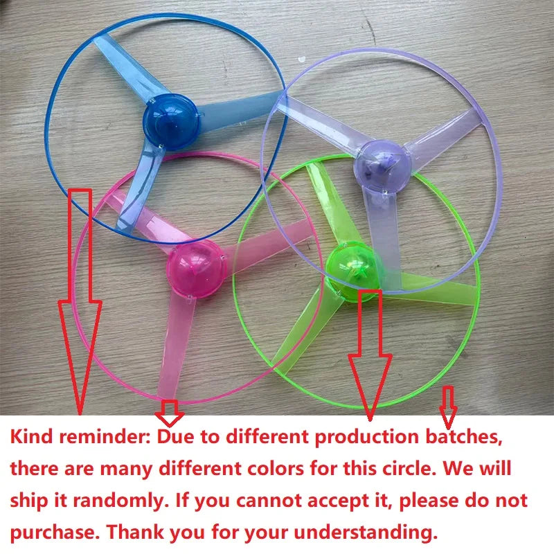 Kids LED Luminous Flying Disc Toy – Pull-String Spinning UFO Propeller Outdoor Game Toy Gift for Fun Sports Play