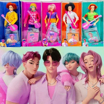 HOT K-Pop Demon Hunters Doll Toys – Rumi, Mira & Zoey Action Figures, Male & Female Group Plastic DIY Toy for Girls