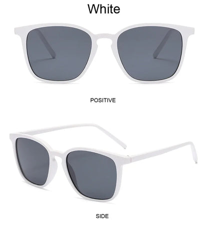 2025 Fashion Square Sunglasses — Retro Designer Cat Eye Shades for Women, Vintage Black UV Protection