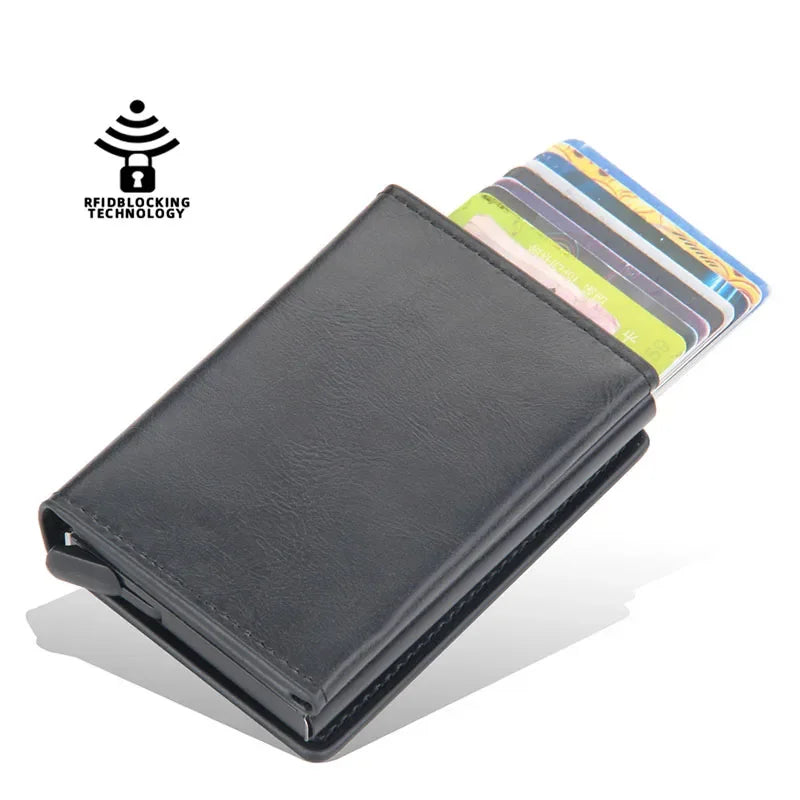 Anti-Theft RFID Credit Card Holder – Smart Minimalist Slim Wallet for Men & Women, Cardholder & Cash Case