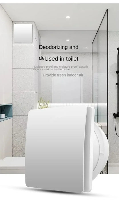 4 Inch High-Speed Exhaust Fan - Wall/Window Ventilator for Toilet, Kitchen & Bathroom with Remote Control