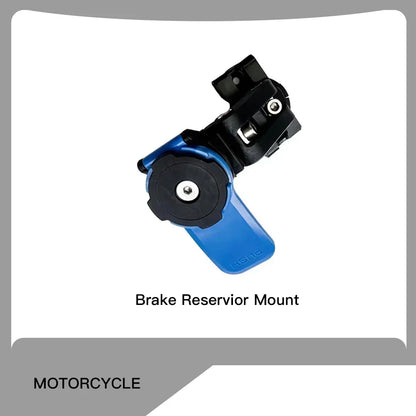 Motorcycle Handlebar Stem Fork Phone Mount — Vibration Dampener with MAG Universal Adapter, Wireless Charger & Mirror Brake Compatible