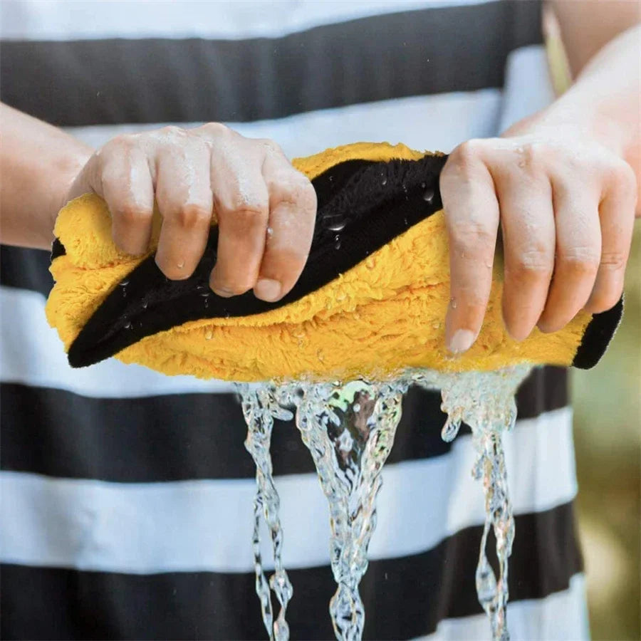 Microfiber Cleaning Towels – Thickened Soft Dual-Layer Car Wash & Drying Cloths (1/2/6/10pcs) Car Detailing Cleaning Rags