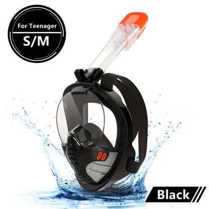 Full Face Scuba Diving Mask - Anti-Fog Waterproof Snorkeling Mask for Adults & Kids