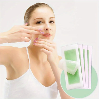 10-50PCS Depilatory Wax Strips – Cold Wax Paper for Hair Removal on Face, Neck, Arms & Legs, Beauty Tool