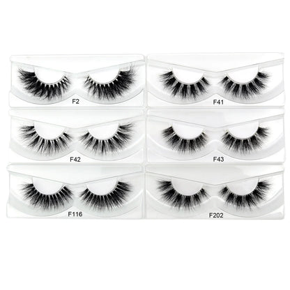 Visofree 3D Mink Eyelashes – 30/40/100 Pairs Handmade Full Strip Lashes with Tray, Cruelty-Free False Lashes for Makeup