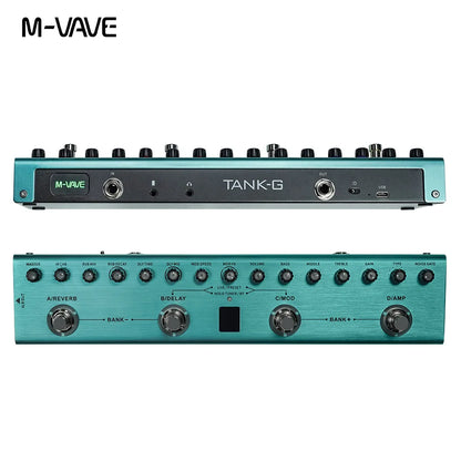 M-VAVE Tank-G Rechargeable Guitar Multi-Effects Pedal with 36 Presets & 9 Preamp Slots