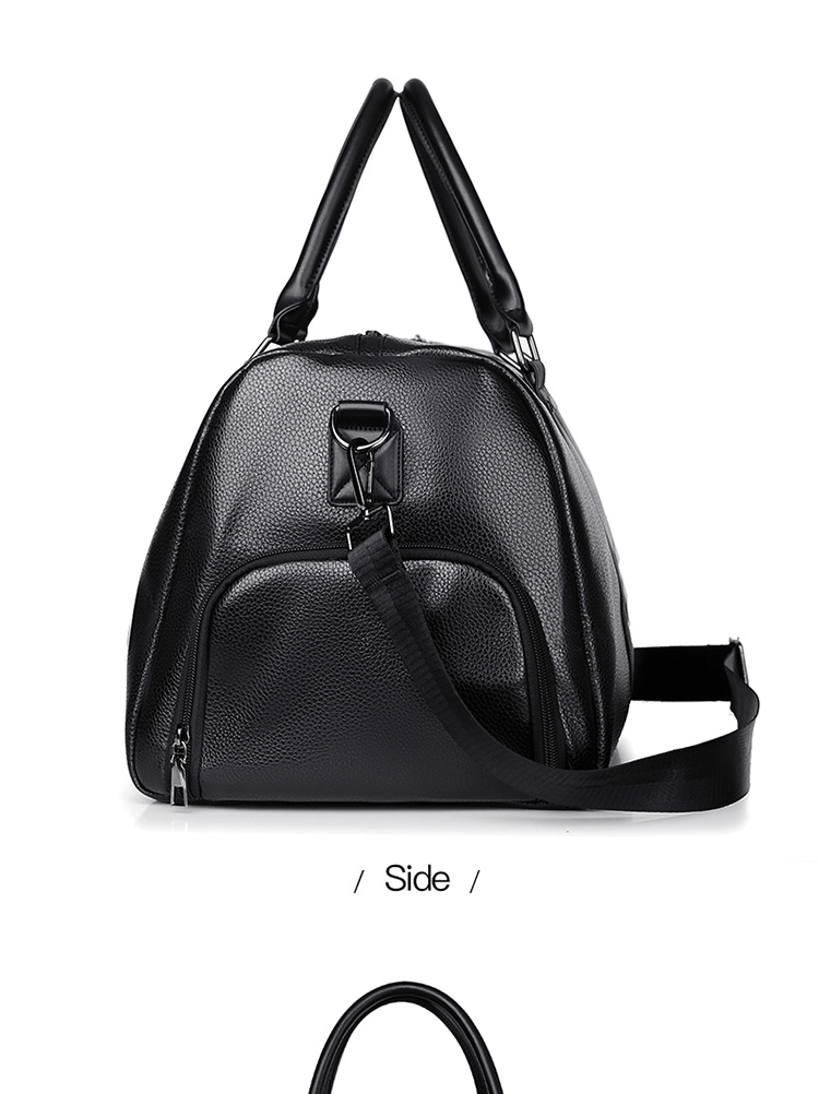 Retro Short Trip Bag – Large Capacity Sports, Motorcycle, and Training PU Waterproof Leisure Fitness Bag