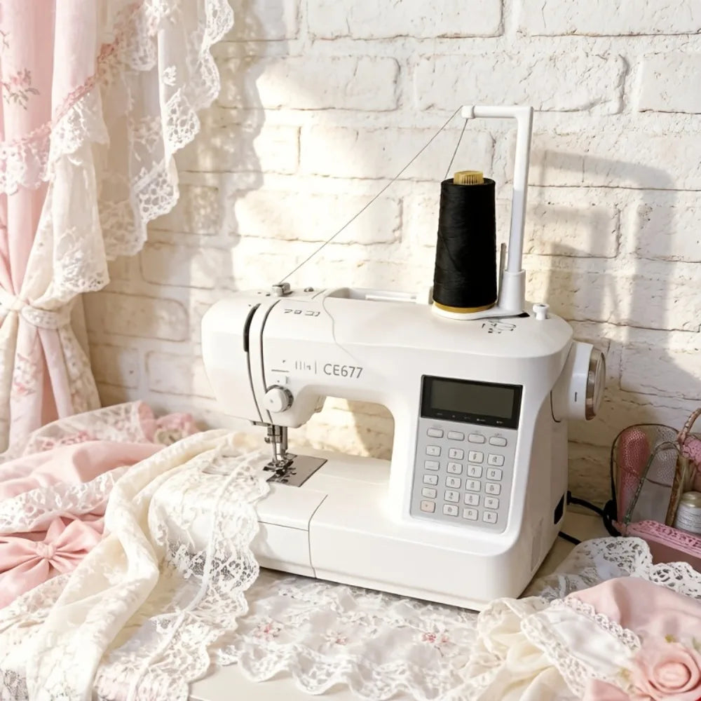 Sewing Machine Thread Holder - Vertical Large Spool Stand with Anti-Tangle Thread Guide
