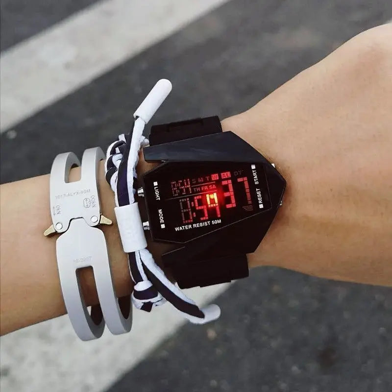Multi-Function Aircraft Sports Watch for Junior High School Boys & Girls – Kids Digital Electronic Watch