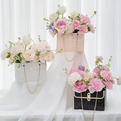 Flower Box Rose Packaging – Portable Gift Box for Valentine’s Day, Birthday, Party, Candy & Cake Wrapping