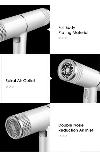 Professional Infrared Hair Dryer — Negative Ionic Blow Dryer with Hot & Cold Wind