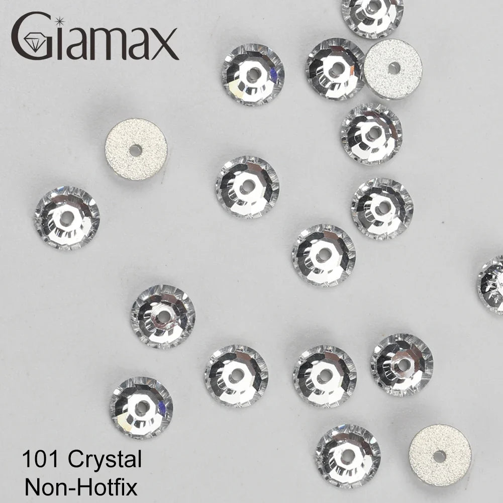 Giamax Purple Velvet Topaz Crystal Rhinestones - Flatback AB Sewing Stones for Garments, Clothes & Bags