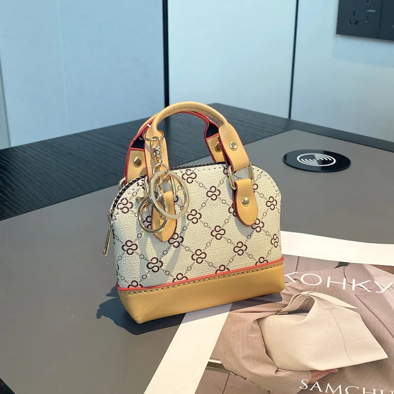 Printed Mini Chain Handbag – Handheld Diagonal Small Bag for AirPods 2/3/4/Pro, Headphones, Coins, and Small Items