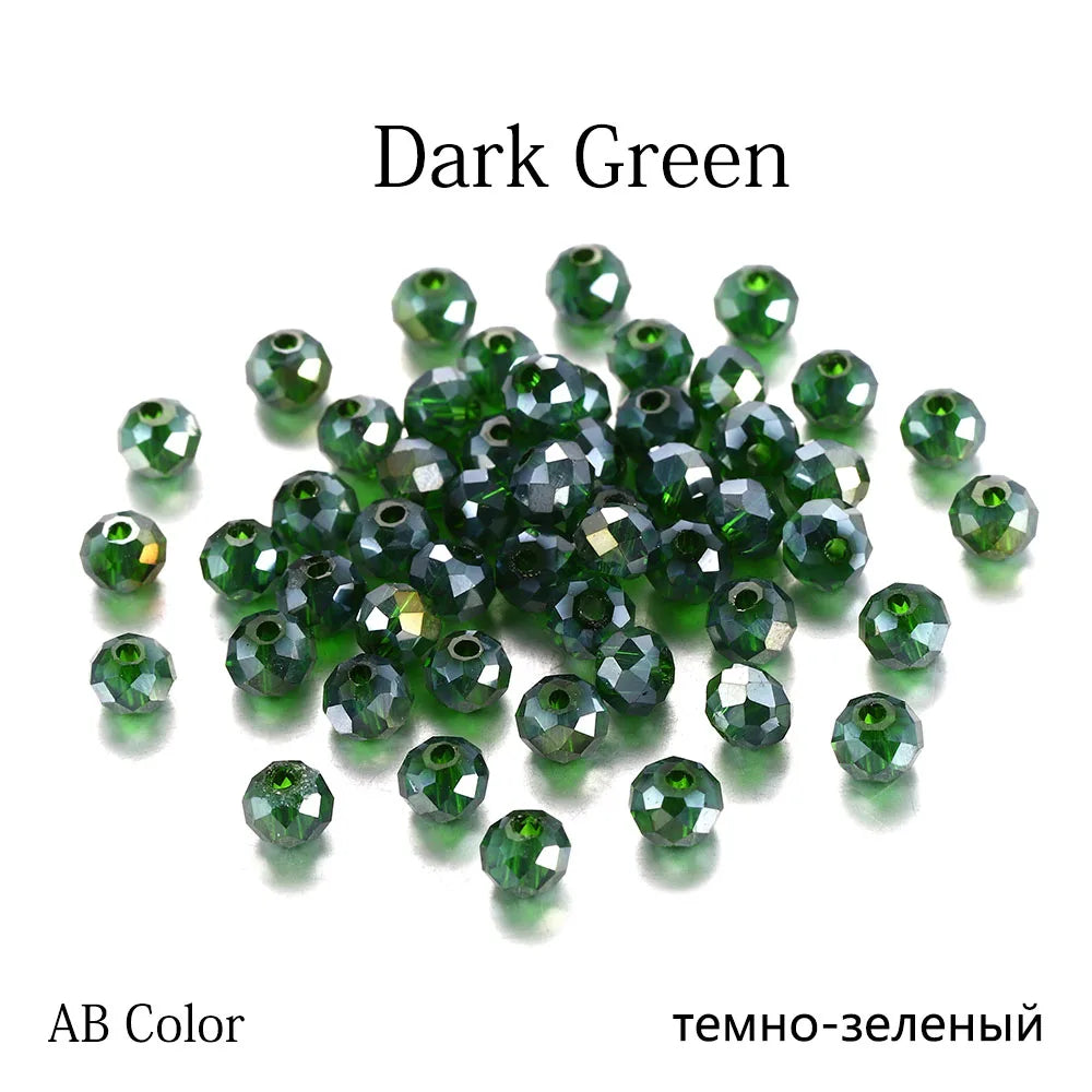 70–300pcs Czech Crystal Glass Beads Set (3–8mm) – Faceted Translucent Colorful Spacer Beads for DIY Jewelry, Bracelets & Craft Making