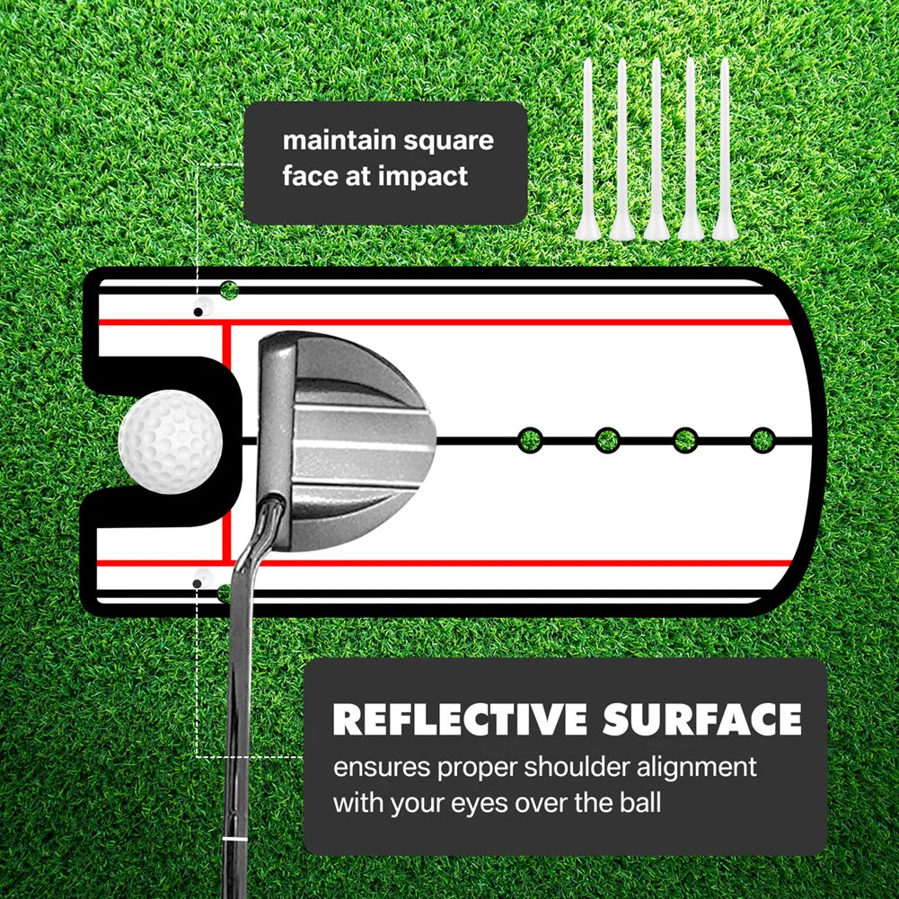 Golf Putting Practice Mirror | Alignment Training Aid with Eye Line | Putting Mirror for Putter Practice