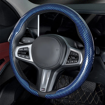 Universal 36-38cm Car Steering Wheel Cover — Non-Slip, Breathable, Fits Round & D-Shaped Wheels