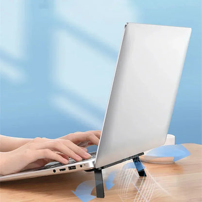 Universal Laptop Riser Stand – Adjustable Cooling Bracket for MacBook, Lenovo, Samsung & Notebook Computers