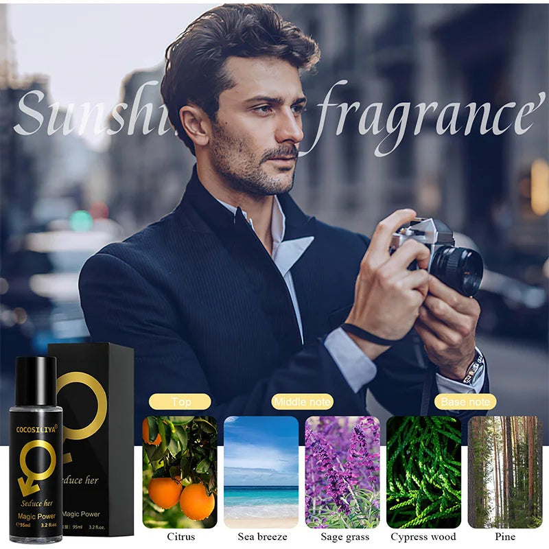 90ML Pheromone Perfume for Men — Seductive Long-Lasting Body Spray to Attract Women, Charming Flirting Fragrance