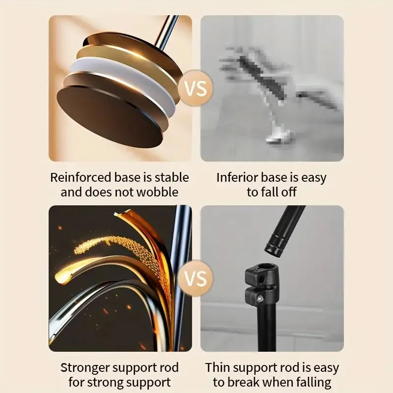 Multifunctional Phone Tripod Stand - Adjustable Height Telescopic Live Streaming Bracket Portable Mount