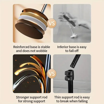Multifunctional Phone Tripod Stand - Adjustable Height Telescopic Live Streaming Bracket Portable Mount