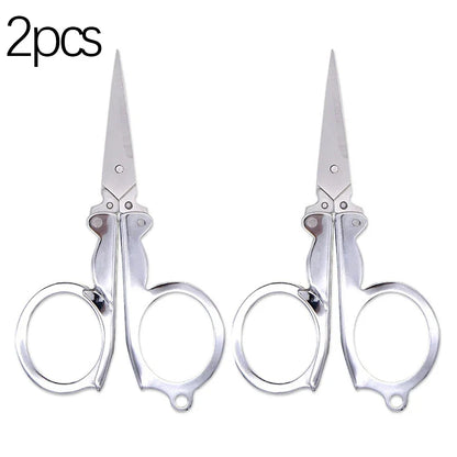 Folding Pocket Scissors – Multifunctional Stainless Steel Mini Scissors for Household, Thread Cutting & Nail Care