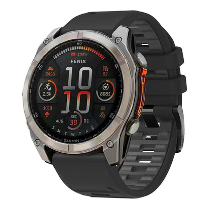 QuickFit Silicone Watch Strap – 22/26mm Band for Garmin Fenix 8/7/6/5, Epix Pro, Instinct 2, Enduro 3