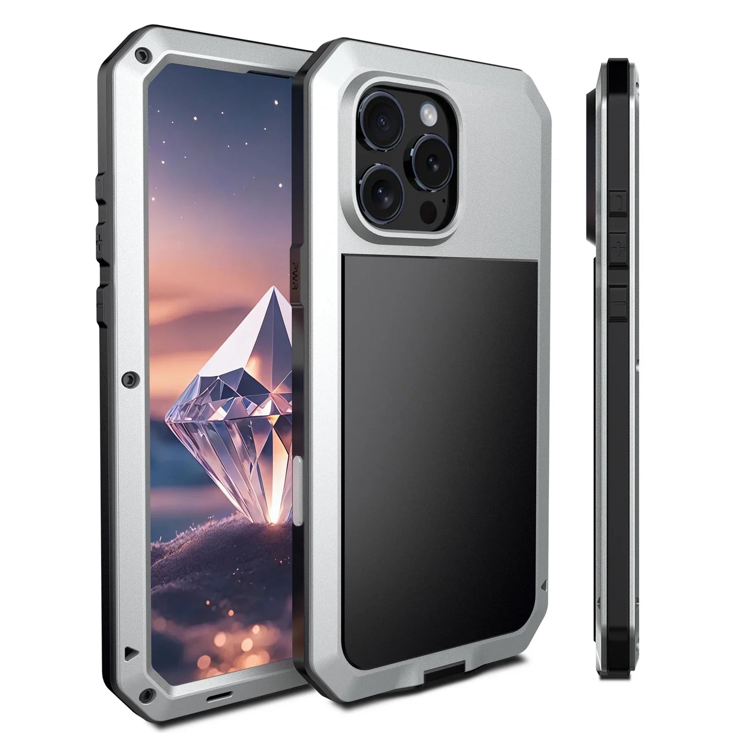 Heavy Tank Doom Hard Metal Phone Case – Shockproof Armor Cover with Gorilla Glass for iPhone 16/15/14/13/12/11 Pro Max/XR/XS/8/7 Plus