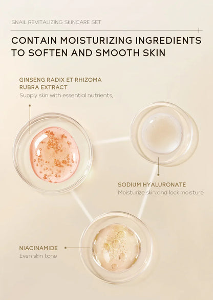 3pcs LAIKOU Vitamin C 24K Golden Sakura Skincare Set – Moisturizing Face Cream, Serum & Eye Cream