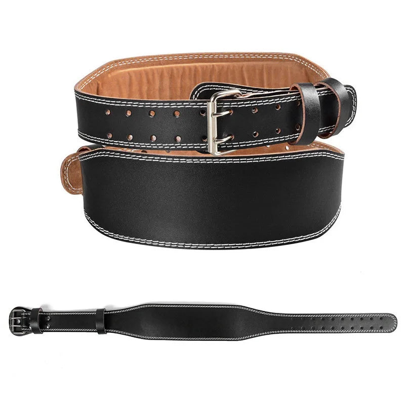 Fitness Waist Support Belt: Sports Safety Protection for Deep Squats, Hard Pulls - PU Leather Weightlifting Belt for Enhanced Fitness Protection