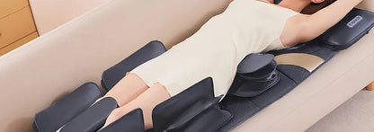 Upgraded Large Area Heated Neck Massager – Vibration Airbag Full Body Massage Mat with Lumbar Traction and Remote Control