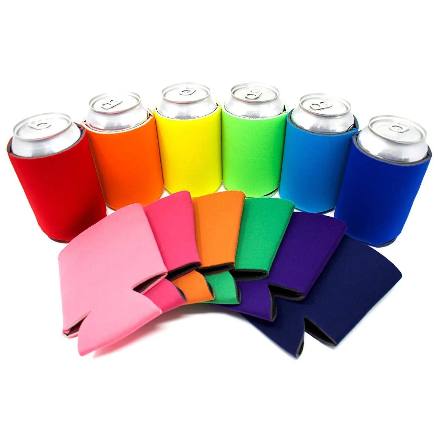 5pcs Neoprene Beer Sleeves – Portable Drink Cooler for Cans & Bottles, Perfect for Camping, Parties, Weddings & Birthdays