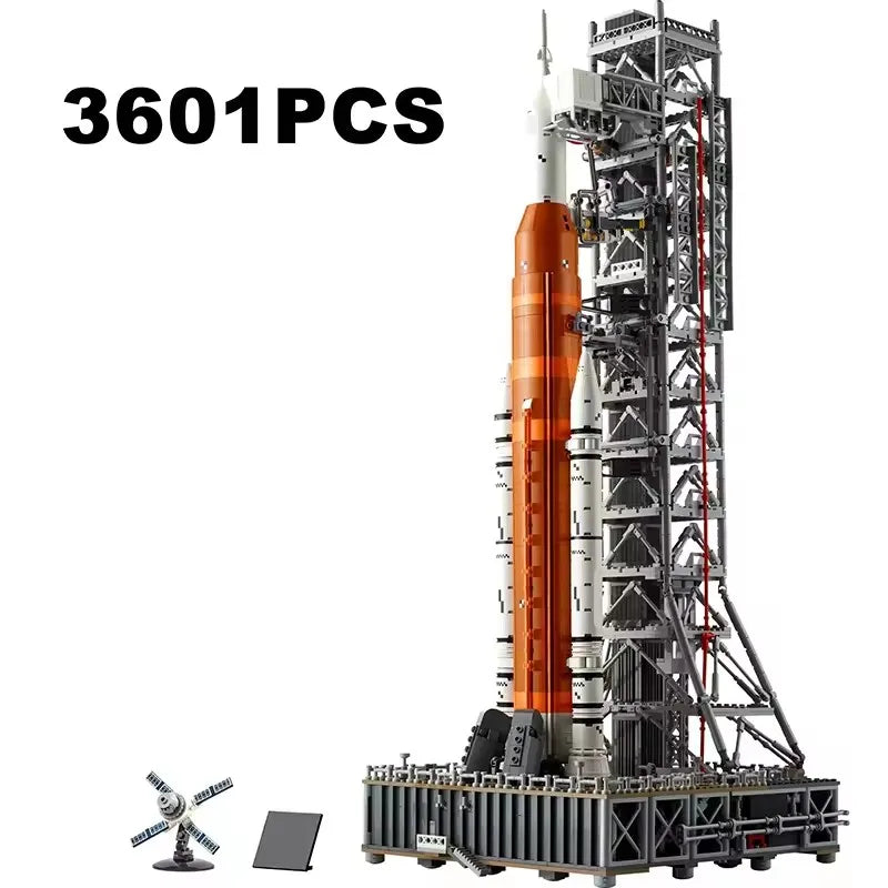 MOC Space Rocket Launch System Building Blocks – Model Toy Ornament Gift for Boys and Kids