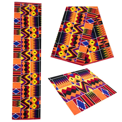 African Ankara Wax Fabric - Real Cotton Diamond Print for Party Dress & DIY Sewing