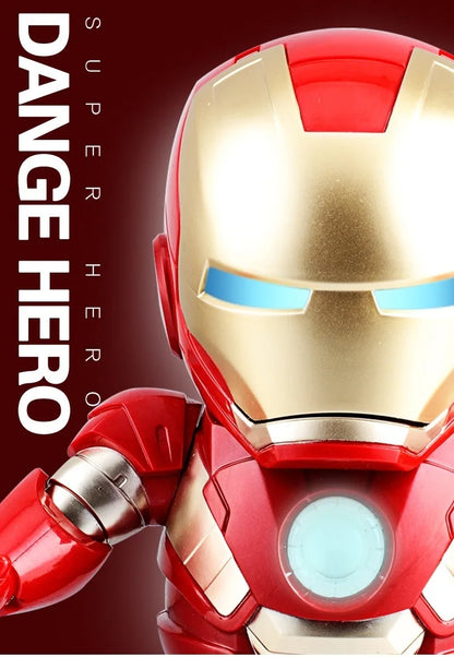 Marvel Iron Man Dance Action Figure – LED Light Singing Robot, Spiderman & Avengers Superhero Toy, Kid’s Christmas Gift