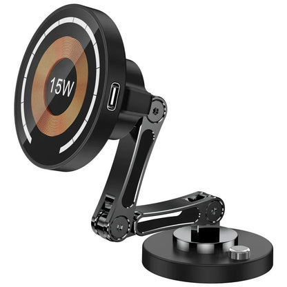 Magnetic Wireless Car Charger Stand – Fast Charging Mount for MagSafe iPhone 15/14/13/12