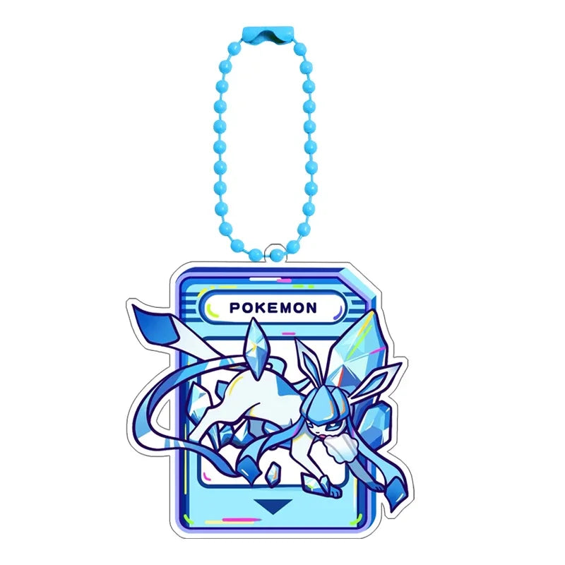 Pokémon Acrylic Keychain Set — Eevee, Pikachu, Gengar & Charizard Cartoon Pendant for Anime, Game Collection & Gift Toys
