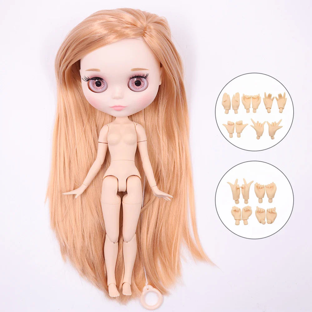 ICY DBS Blythe Doll 1/6 BJD Jointed Body — 30cm White Skin Anime Doll with Shiny & Matte Face, Special Price Gift Toy