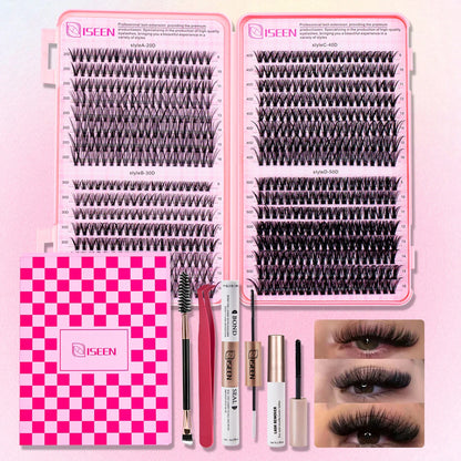Individual False Eyelashes Mix – High-Capacity DIY Extension Lash Clusters, Multi-Style Natural Eye Makeup Tool