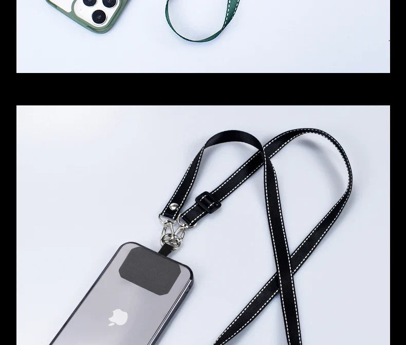 Simplicity Crossbody Cell Phone Lanyard – Adjustable Neck Strap with Universal Clip Gasket, Anti-Lost Mobile Phone Lanyard