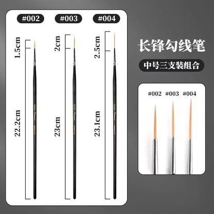 1/2/3/5PCS Rigger Artist Paint Brushes – Extra Long Fine Point Liner Brushes for Scale Models, Nail Art, Acrylic, Oil & Watercolor