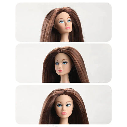 FR Supermodel 1/6 BABI Doll – Movable Joints, DIY Dress-Up Princess with Head & Body Accessories, White/Normal/Chocolate Skin