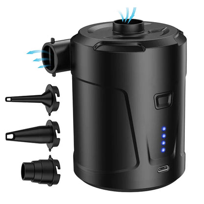 Portable Quick-Fill Air Pump 5000mAh Rechargeable Inflator & Deflator – High Power Air Pump for Air Mattresses, Beds, Boats & Swimming Rings