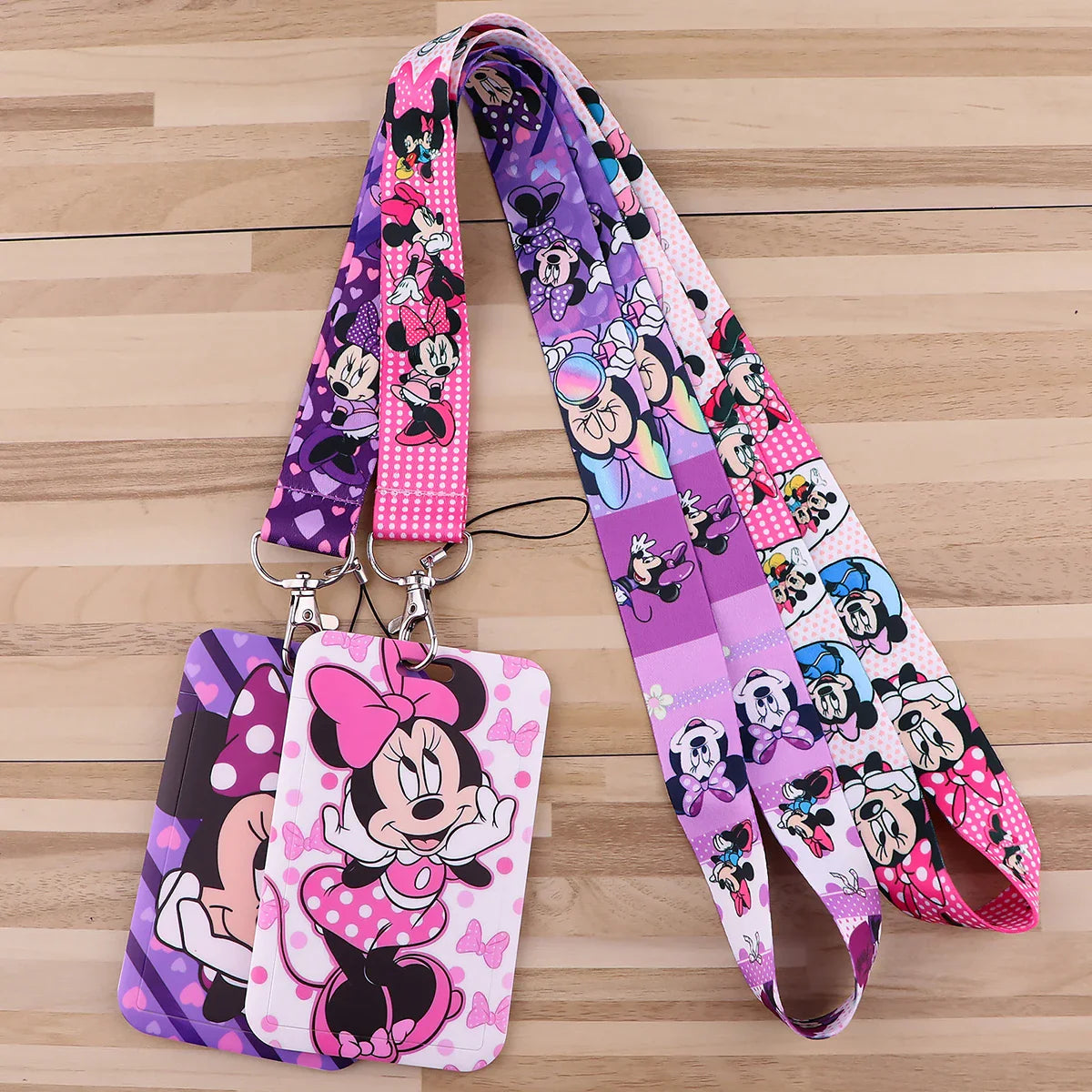 Mickey Minnie Strap Lanyard for Keys – Keychain Badge Holder, ID Card, Credit Card, Mobile Phone Charm Accessories