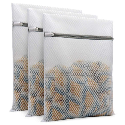 Reusable Zipper Laundry Bag for Washing Machine – Coarse Mesh Organizer for Lingerie, Shoes, Bras & Clothes